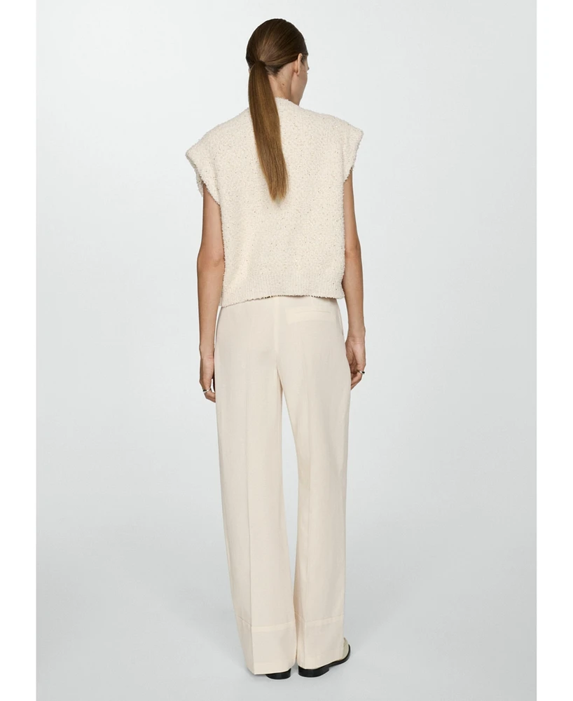 Mango Women's Straight Lyocell Pants
