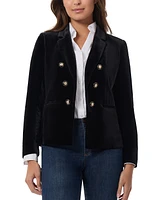 Jones New York Women's Velvet Faux Double-Breasted Jacket