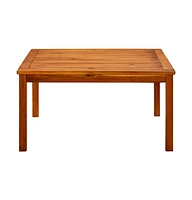 vidaXL Patio Coffee Table 33.5"x33.5"x17.7" Solid Acacia Wood