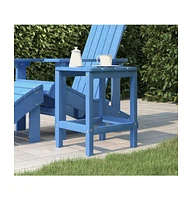 vidaXL Patio Adirondack Table Aqua Blue 15"x15"x18.1" Hdpe