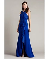 Tadashi Shoji Setta Pleated Cascading Ruffle Gown