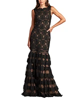 Tadashi Shoji Women's Aniyah Tiered Embroidered Tulle Gown