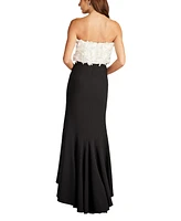 Tadashi Shoji Women's Xora Floral Embellished Strapless Gown