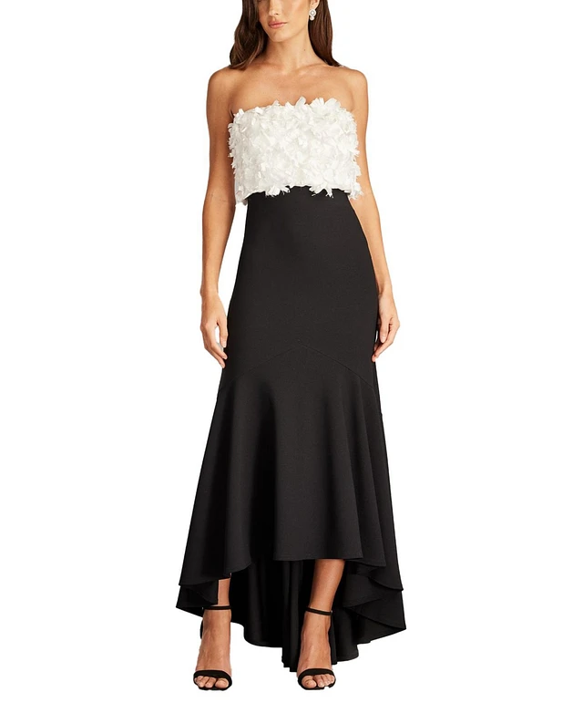 sachin and babi light blue dress Tadashi Shoji Lace & Mesh Midi Cocktail Dress