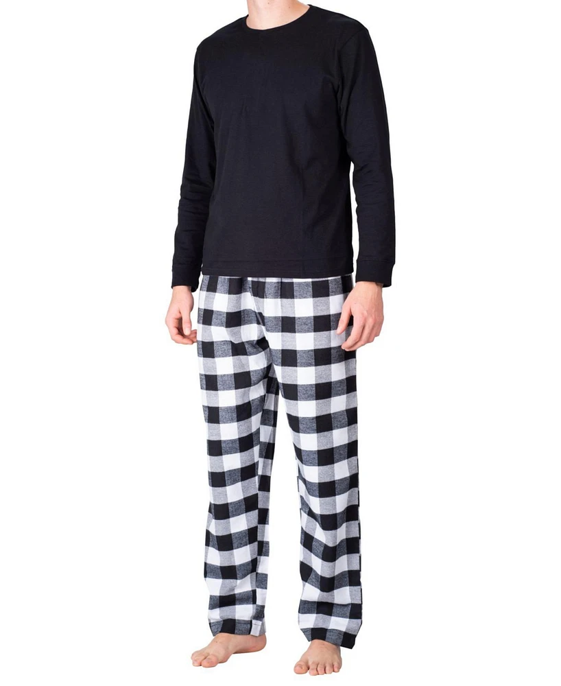 Sleephero Men's Crew Neck Fleece Pajama Set