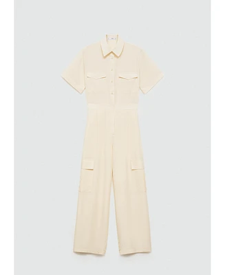 Mango Women's Lyocell Shirt Jumpsuit