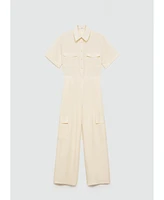 Mango Women's Lyocell Shirt Jumpsuit