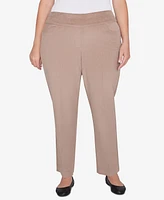 Alfred Dunner Plus Telluride Modern Corduroy Faux Fly Front Short Length Pants