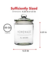 Amici Home Stockholm Glass Round Canister - Storage