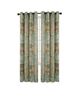 Kate Aurora Traditional Designs 2 Pack Atlanta Scroll Grommet Top Curtain Panels - in