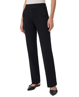 Jones New York Women's Pull-On Straight-Leg Pants