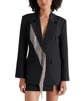 Steve Madden Women's Nellie Rhinestone-Fringe Blazer