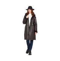 Frye Women's Mariah Reversible Faux Shearling Coat