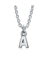 Bling Jewelry Simple Dainty Name Dangle Alphabet Block Letter Ankle Bracelet A Initial Anklet For Women .925 Sterling Silver Adjustable 9 10 Inch