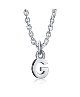 Bling Jewelry Simple Dainty Name Dangle Alphabet Block Letter Ankle Bracelet A Initial Anklet For Women .925 Sterling Silver Adjustable 9 10 Inch