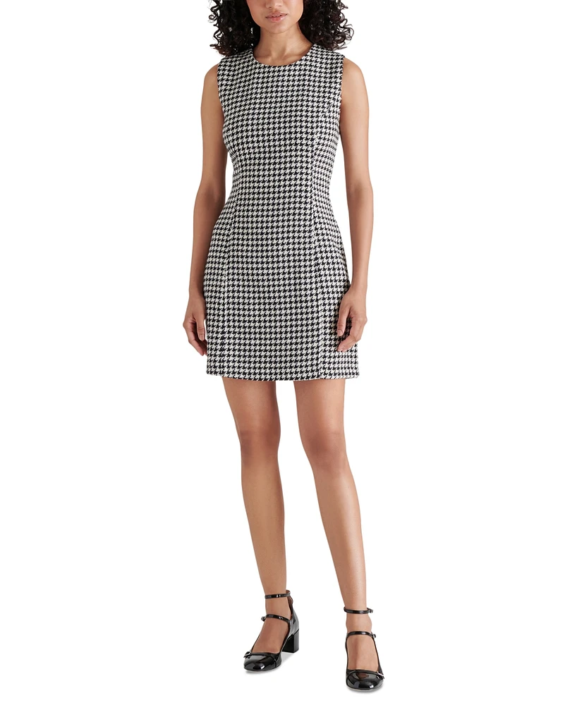 Steve Madden Women's Perri Houndstooth Sleeveless Dress