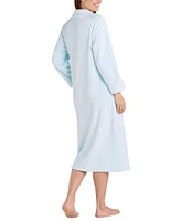 Miss Elaine Women's Long Zip-Front Fleece Robe