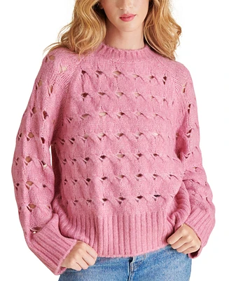 Steve Madden Women's Sonora Oversized Open-Stitch Sweater