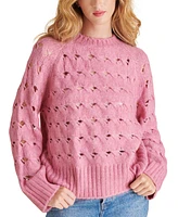 Steve Madden Women's Sonora Oversized Open-Stitch Sweater