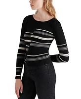 Steve Madden Women's Joanne Boat-Neck Long-Sleeve Sweater