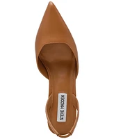 Steve Madden Women's Finlee Pointed-Toe Kitten-Heel Slingback Pumps
