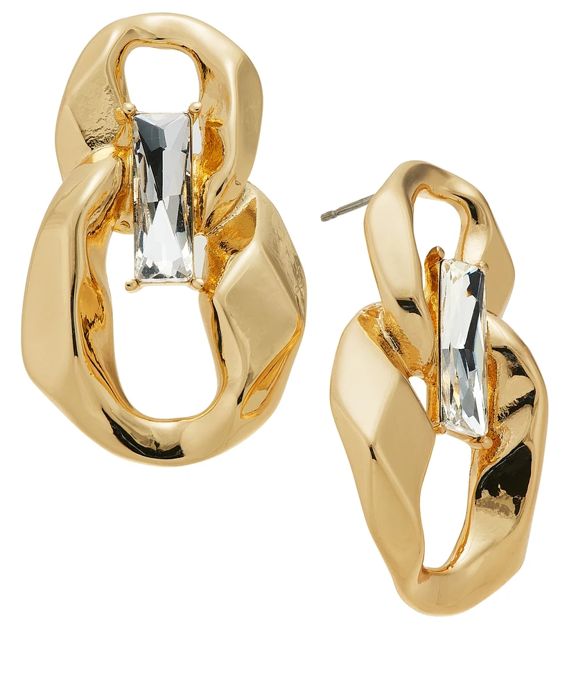 I.n.c. International Concepts Baguette Crystal Sculptural Drop Earrings, Created for Macy's