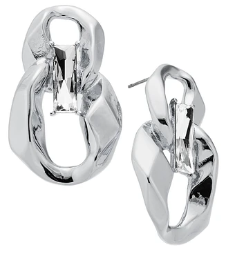 I.n.c. International Concepts Baguette Crystal Sculptural Drop Earrings, Created for Macy's