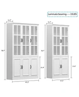 Famapy White Wooden Bookcase