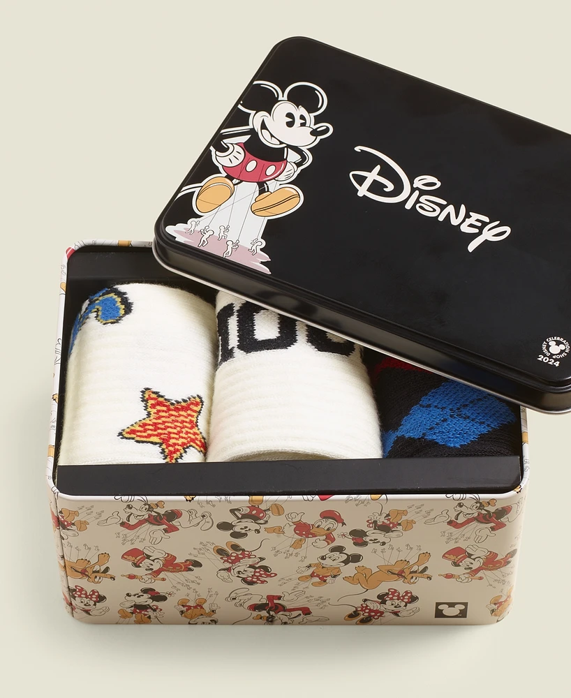 Disney | Macy's Adult Mickey & Friends Varsity Socks 3-Pack Gift Set, Created for