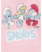 The Smurfs Toddler Girls Crossover Fleece Sweatshirt and Pants Outfit Set