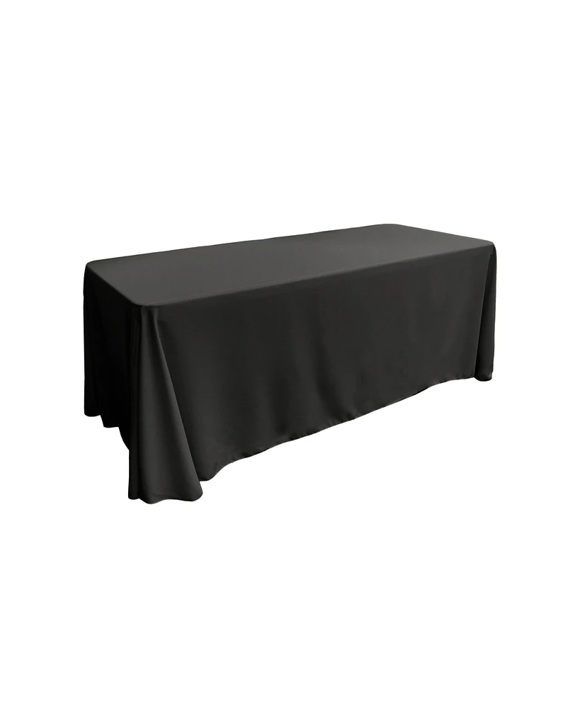 Slickblue Rectangular 90x132 Inch Polyester Poplin Tablecloth - Easy Care Table Cover