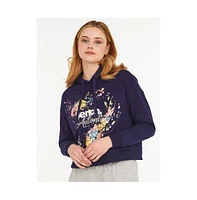 Bench Dna Women's Florence French Terry Cropped Pullover Hoodie