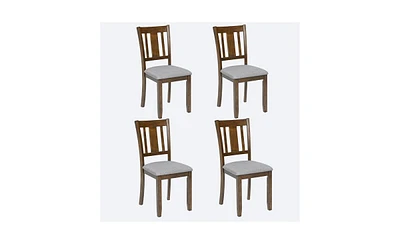 Slickblue Set of 4 Wooden Dining Chairs for Stylish and Durable Seating