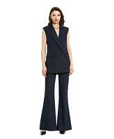 Mac Duggal Women's Tailored Crepe Sleeveless Blazer Vest