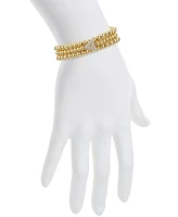 Unwritten Cubic Zirconia Bubble Initial Stretch Bracelet Set