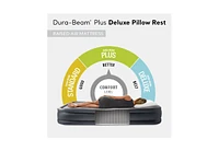 Intex Dura Beam Deluxe Pillow Raised Air Mattress Bed with Built In Pump