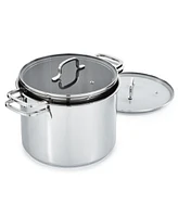 BergHOFF DiNA Helix 4pc Recycled 18/10 Stainless Steel Stockpot Set, Glass Lids