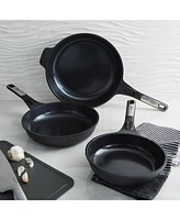 BergHOFF Leo Phantom 3pc Nonstick Ceramic Fry Pan Set, Recycled