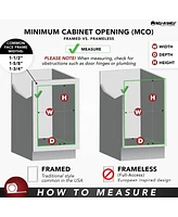 Rev-a-shelf Double Pullout Trash Can 35 qt. for Kitchen, Gray, Rv-18KD-13C-S