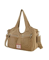 True Religion Horseshoe stitch Corduroy satchel.