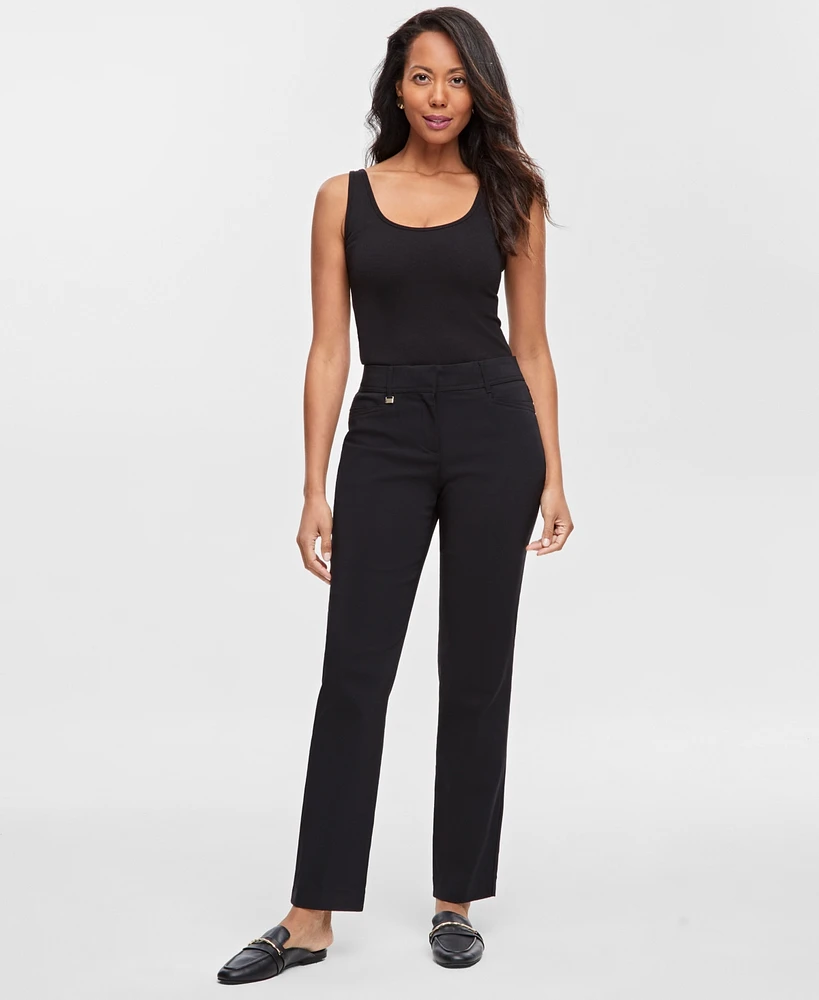 Jm Collection Women's Straight-Leg Curvy-Fit, Tummy Control Pants, Regular & Short Lengths, Exclusively at Macy's