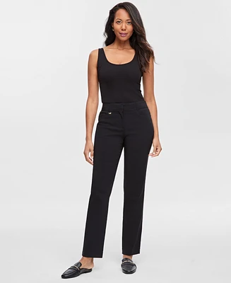 Jm Collection Women's Straight-Leg Curvy-Fit, Tummy Control Pants, Regular & Short Lengths, Exclusively at Macy's