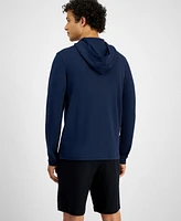 Michael Kors Men's Premium Textured Long Sleeve Henley Hoodie