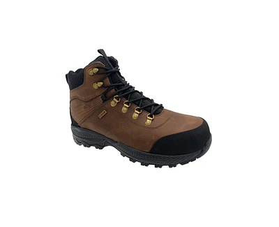 AdTec Men's Men 6" Work Hiker, waterproof, Tumble Leather, Brown