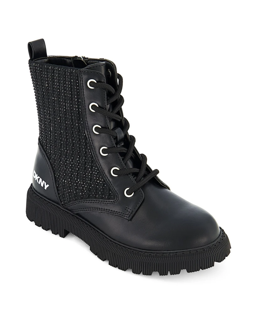 Dkny Little and Big Girls Ava Menia Combat Boot