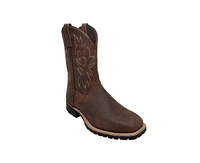 AdTec Men's 12" Steel Toe Work Western Brown