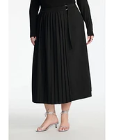 Eloquii Plus Pleated Wrap Skirt