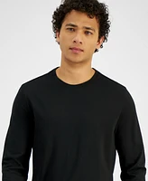 Michael Kors Men's Modern-Fit Stretch Mercerized Pique Long-Sleeve T-Shirt