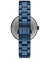 A|X Armani Exchange Women's Quartz Two-Hand Blue Stainless Steel Watch 36mm