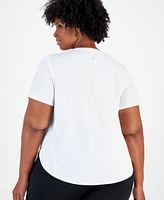 Id Ideology Plus Perforated Pieced Short-Sleeve T-Shirt, Created for Macy's